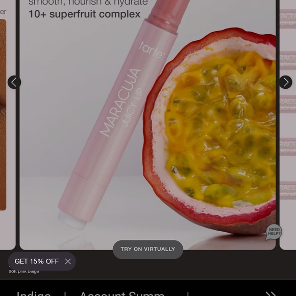 Tarte Maracuja Juicy Lip Balm Gloss Full Size Color Rose NIB .095 Oz/2.7 G - Picture 6 of 11